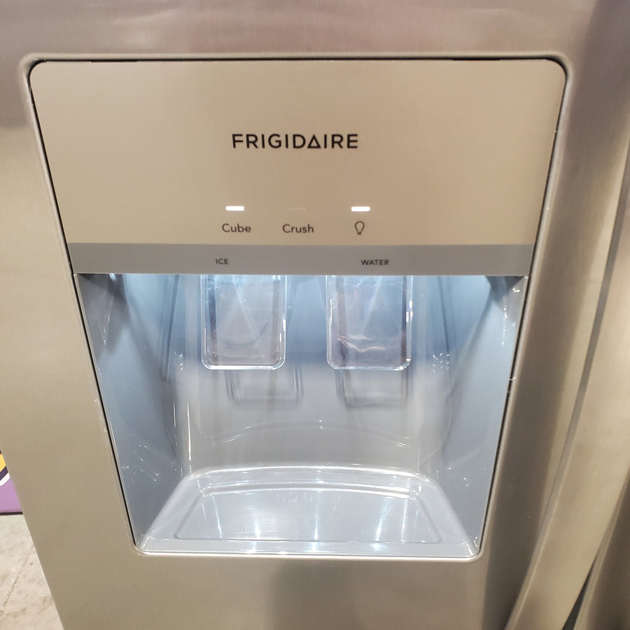 Frigidaire 25.6-cu ft ENERGY STAR Side-by-Side Refrigerator with Ice Maker in Fingerprint Resistant Stainless Steel FRSS26L3AF - Scratch & Dent (Minor)