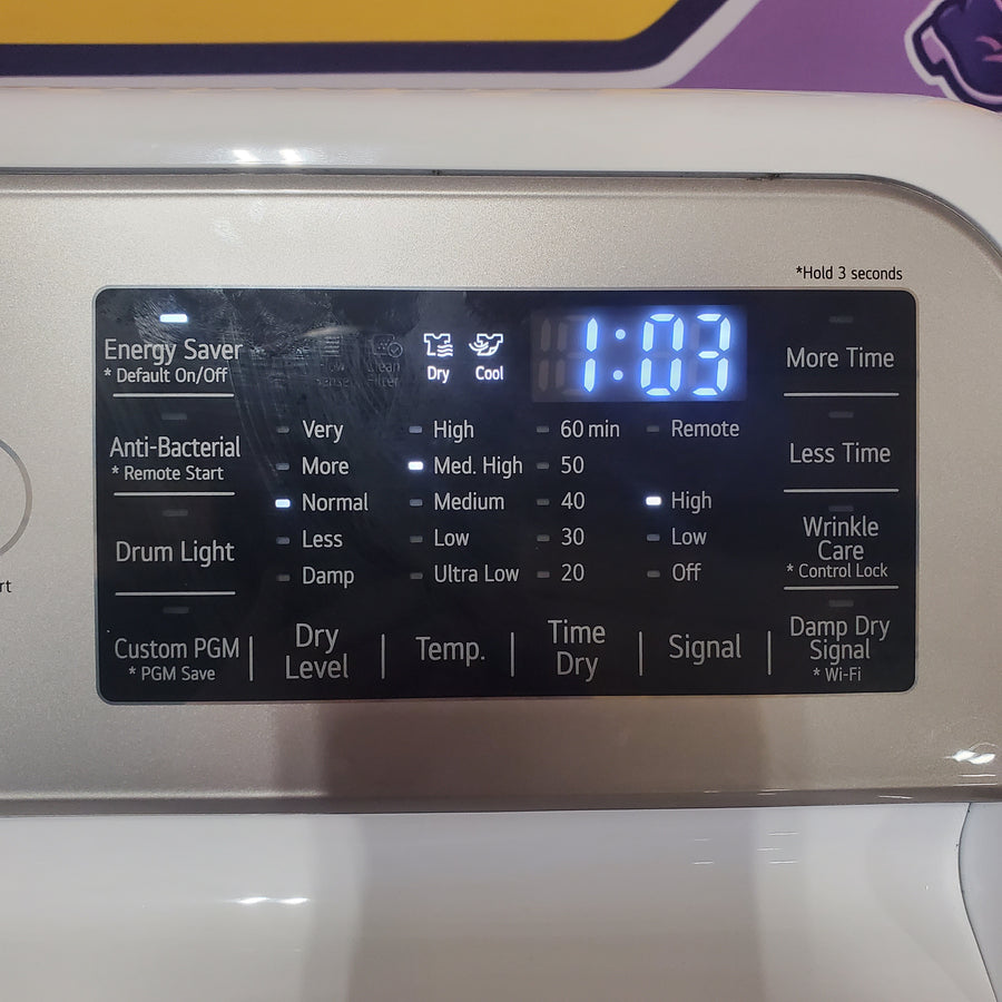 LG 4.5-cu ft High Efficiency Impeller Top-Load Washer ENERGY STAR in White WT7060CW - Certified Refurbished and LG 7.3 cu. ft. Ultra Large Capacity Smart wi-fi Enabled Rear Control Gas Dryer with EasyLoad™ Door DLG7401WE - Certified Refurbished
