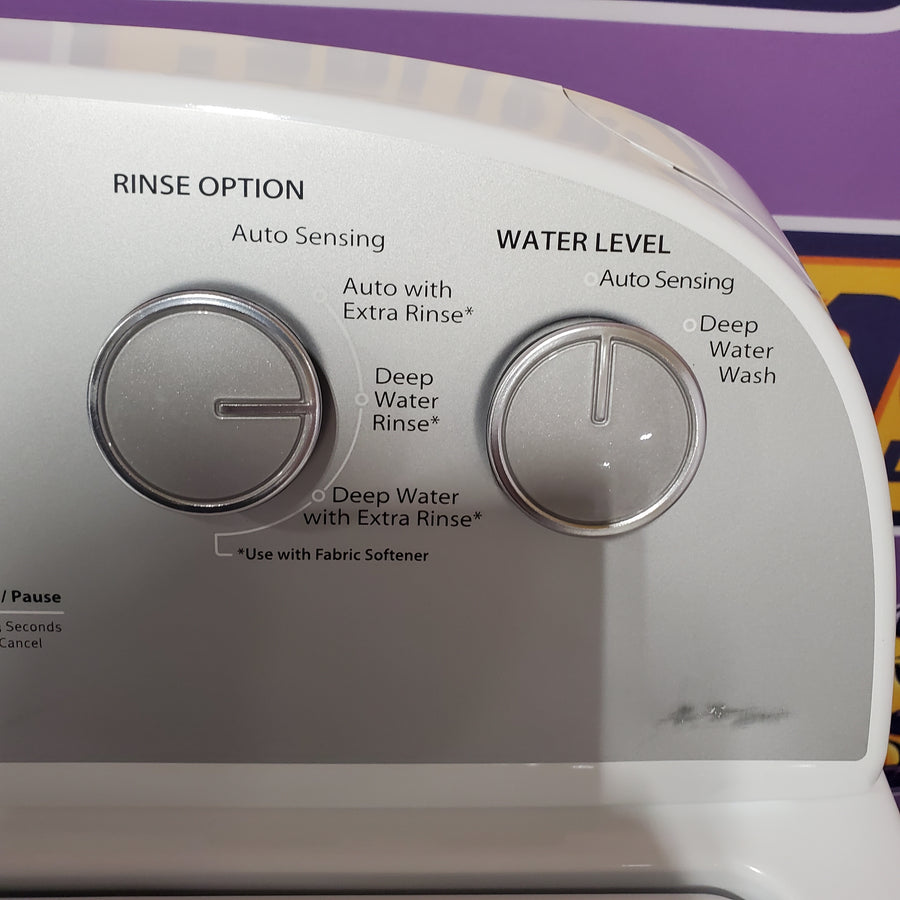 Whirlpool 3.8–3.9 Cu. Ft. Top Load Washer with 2 in 1 Removable Agitator and Soil Level Selection WTW4957PW - Certified Refurbished and Whirlpool 7-cu ft Vented Electric Dryer WED4815EW - Certified Refurbished