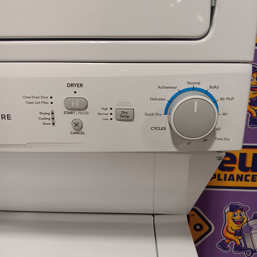 Frigidaire Electric Washer/Dryer Laundry Center - 3.9 Cu. Ft Washer and 5.5 Cu. Ft. Dryer 22442629 - FLCE7522AW - Scratch & Dent (Moderate)
