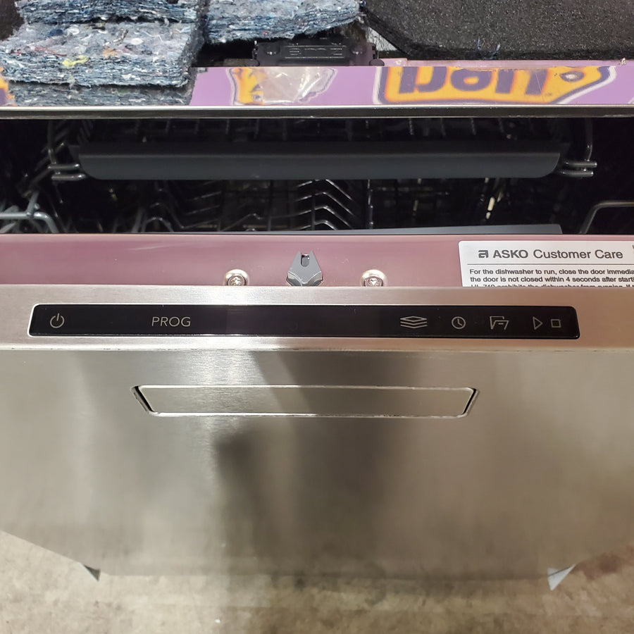 Asko 24 Inch Fully-Integrated Built-In Dishwasher with 16 Place Settings, 9 Wash Cycles, 42 dBA Noise Level, 3 Racks, 3 Spray Arms, 9 Spray Zones, XL Tub, Super Cleaning System+™, and Aqua Safe™ 11112546 - DBI564IS - Open Box