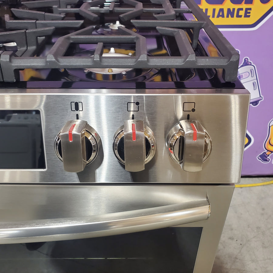 Frigidaire Gallery 6 cu. ft. 5 Burner Slide-In Gas Range with Total Convection and Air Fry in Smudge Proof Stainless Steel GCFG3060BF - Certified Refurbished