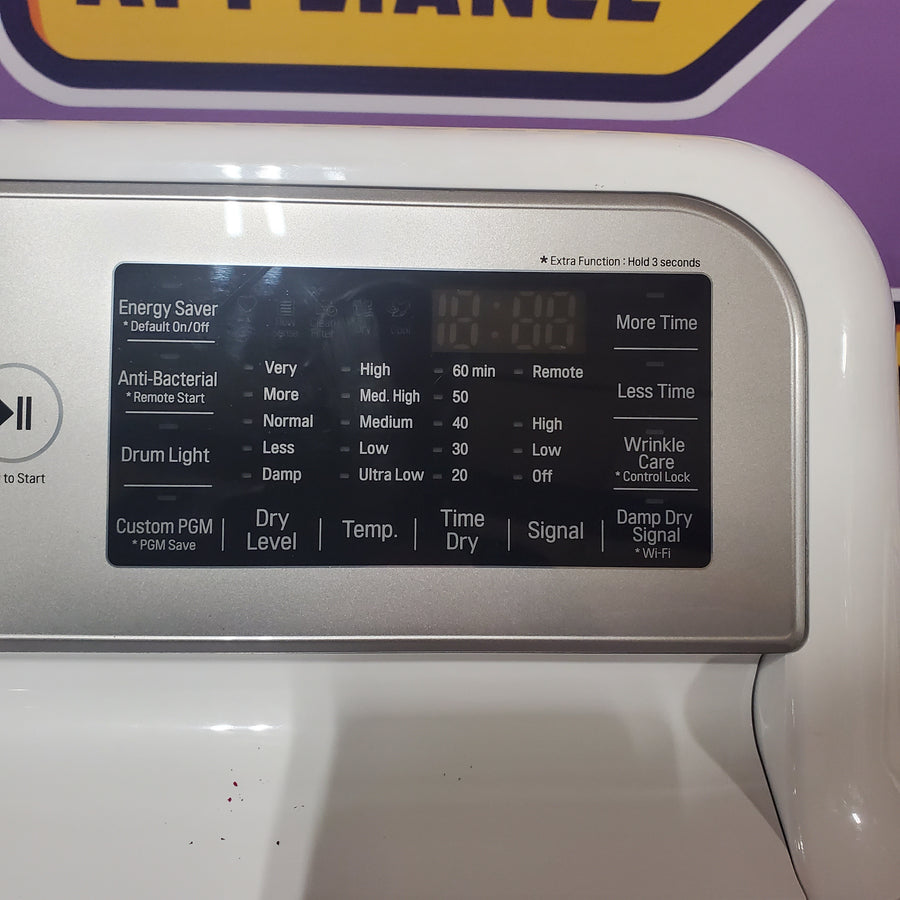 LG 5.5 cu. ft. Mega Capacity Smart Wi-Fi Enabled Top Load Washer with Impeller WT7400CW - Certified Refurbished and LG 7.3 cu. ft. Ultra Large Capacity Smart Wi-Fi Enabled Electric Dryer with Sensor Dry Technology DLE7300WE - Certified Refurbished