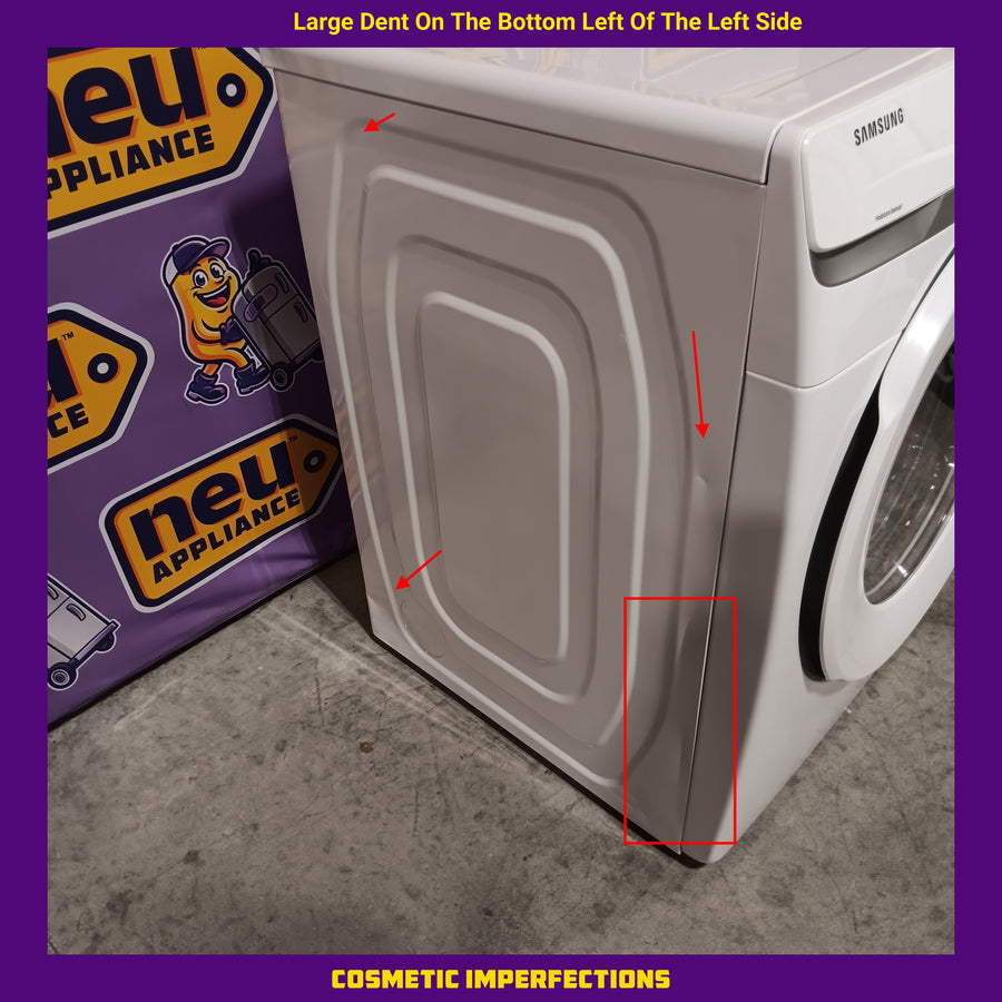 Samsung 7.5 cu. ft. Front Load Electric Dryer with Smart Care in White 22421736 - DVE45T6000W - Scratch & Dent (Moderate)