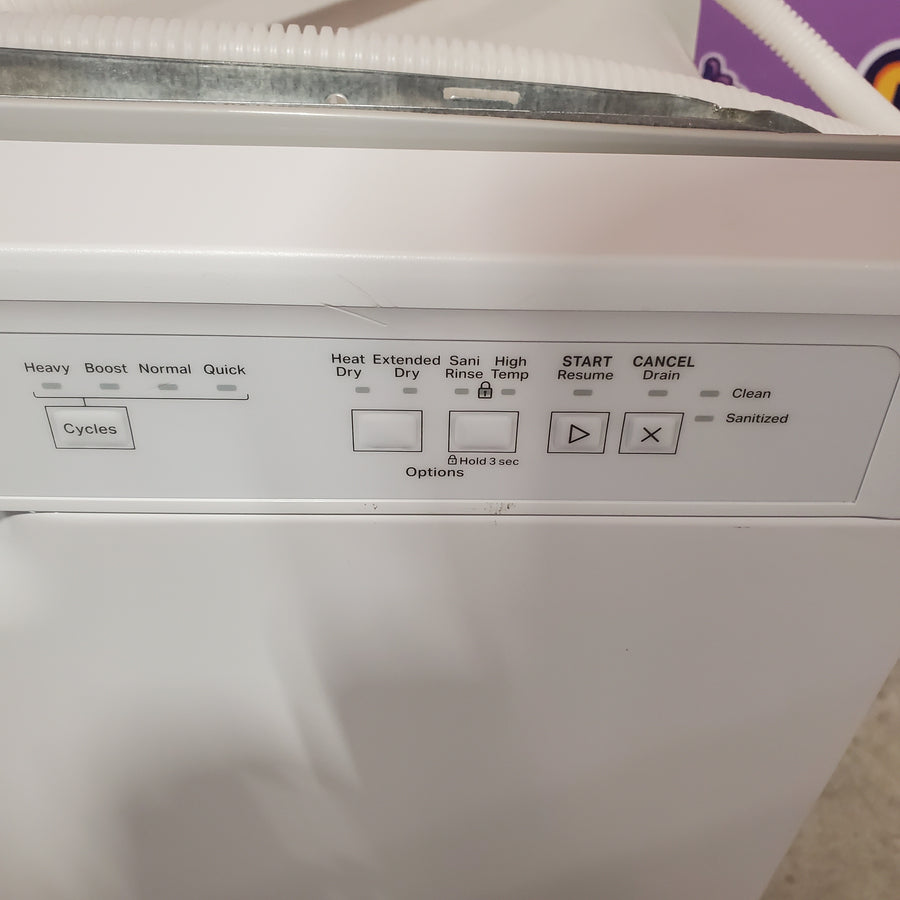 Whirlpool 24-in Front Control Built-in Dishwasher with Boost Cycle, Sani Rinse, and 57-Decibel in White 22321460 - WDF341PAPW - Scratch & Dent (Minor)