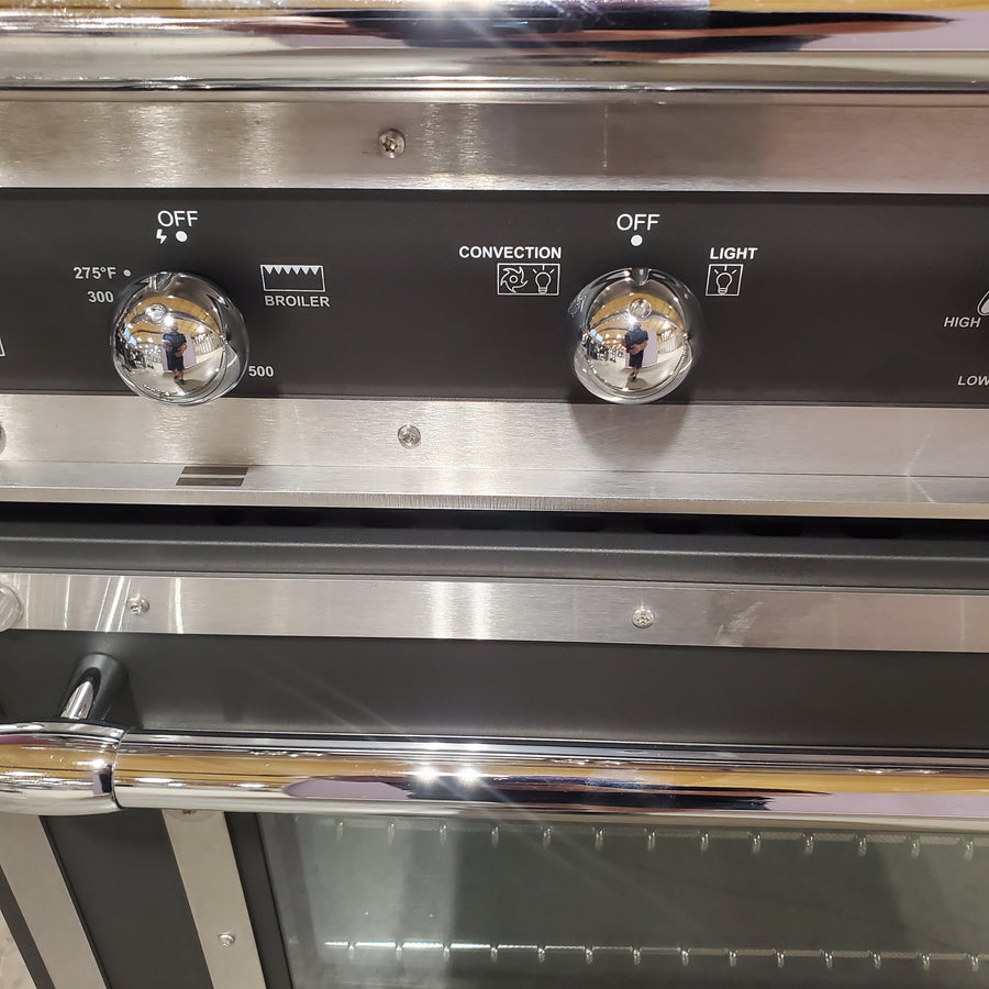 Bertazzoni Freestanding Double Oven Gas Convection Range in Black HER486GGASNE - Scratch & Dent (Minor)
