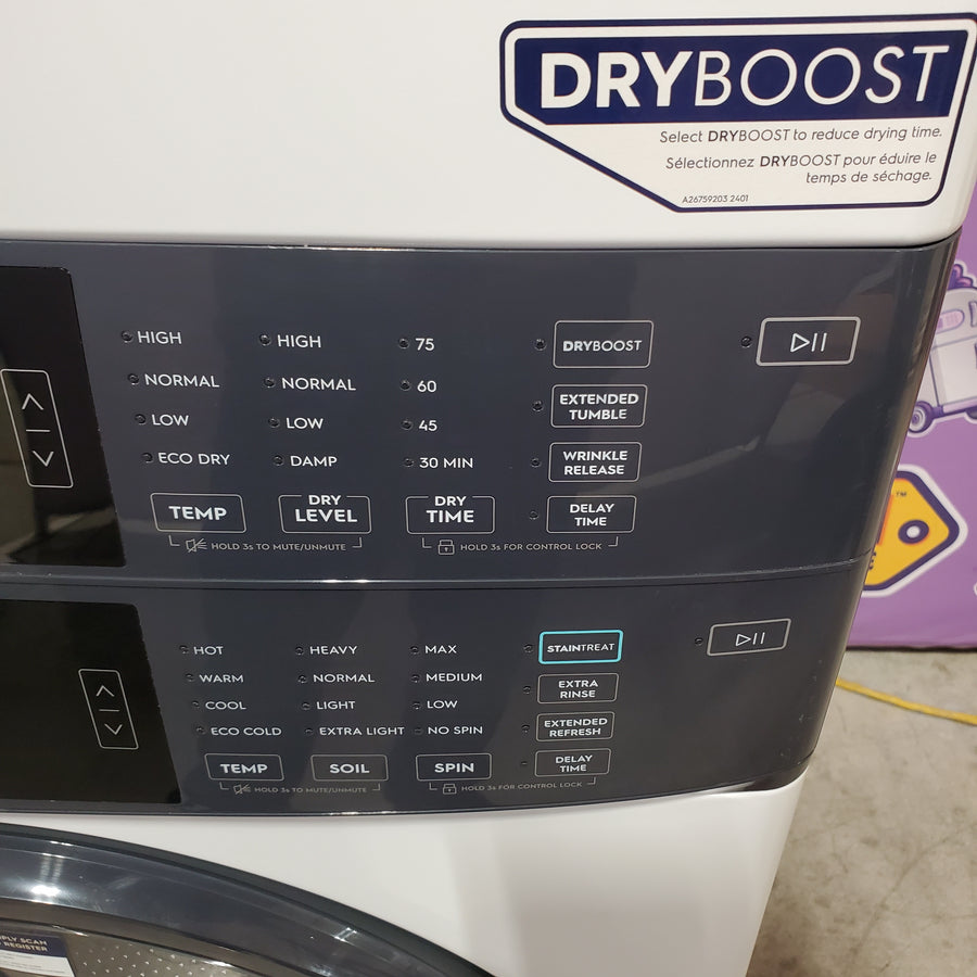 Electrolux 300 Series Laundry Tower Single Unit Washer & Electric Dryer with LuxCare® Wash System in White ELTE7300AW - Scratch & Dent (Minor)