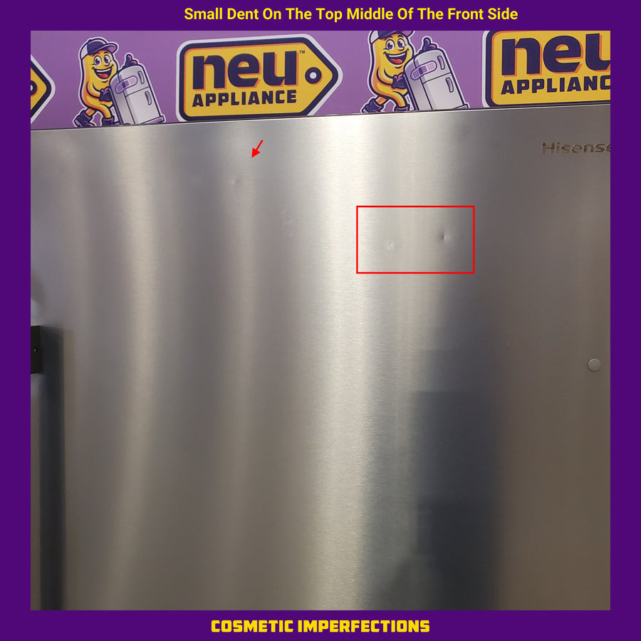 Hisense 33" Wide Counter Depth ENERGY STAR 17.2-cu ft Bottom-Freezer Refrigerator with Ice Maker in Fingerprint Resistant Stainless Steel HRB171N6BSE - Scratch & Dent (Minor)