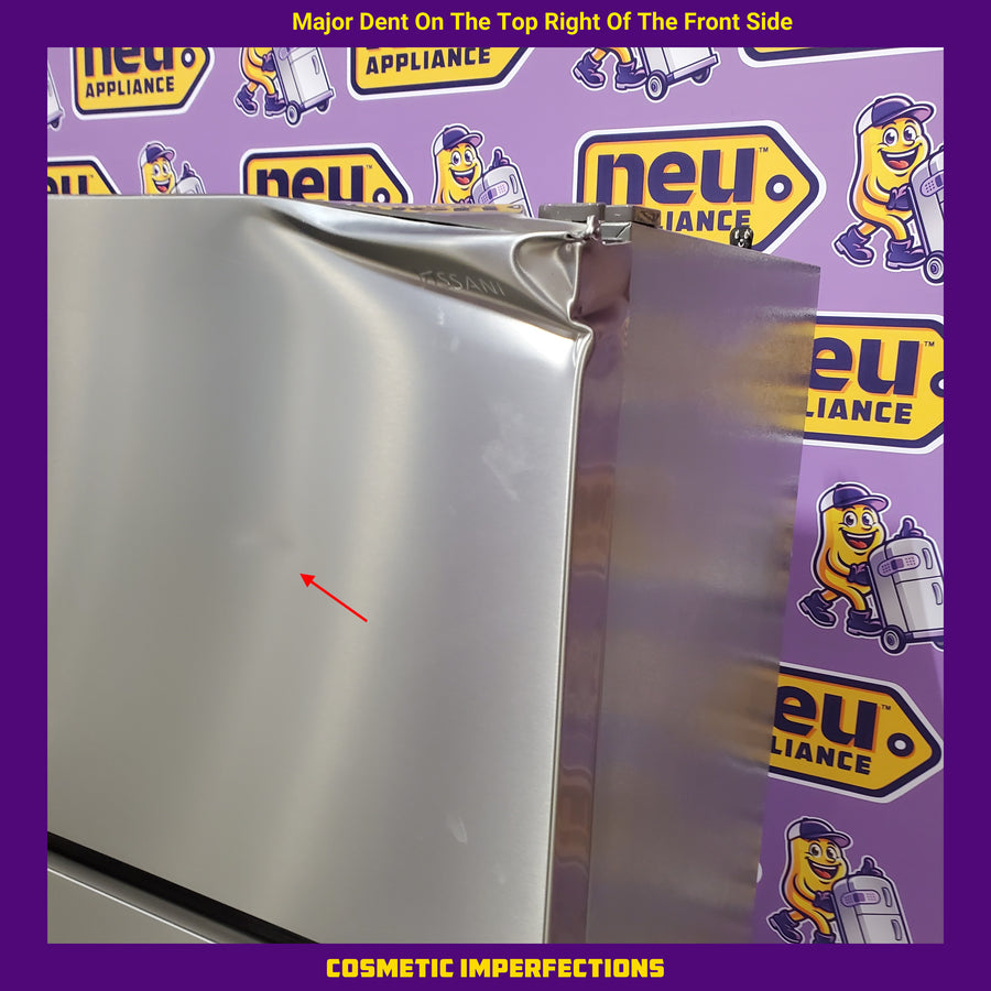 Vissani 18 cf Top Freezer Refrigerator-Stainless Look-E*Star-Garage Ready VRT180P3AVE - Scratch & Dent (Major)