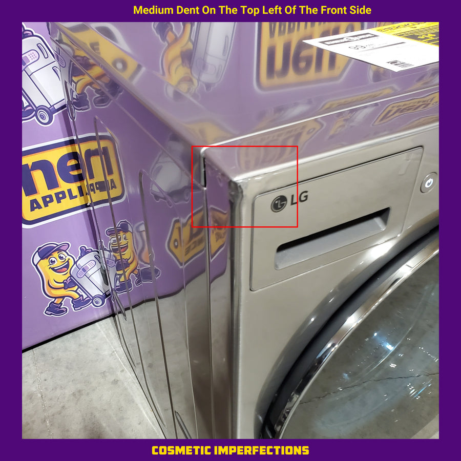 LG 5.0 cu. ft. Mega Capacity Smart Front Load Washer with TurboWash® 360° and AI Sensing WM5800HVA - Scratch & Dent (Minor) and LG 7.4-cu ft Stackable Vented Electric Dryer with Steam Cycle in Graphite Steel DLEX5800V - Scratch & Dent (Moderate)