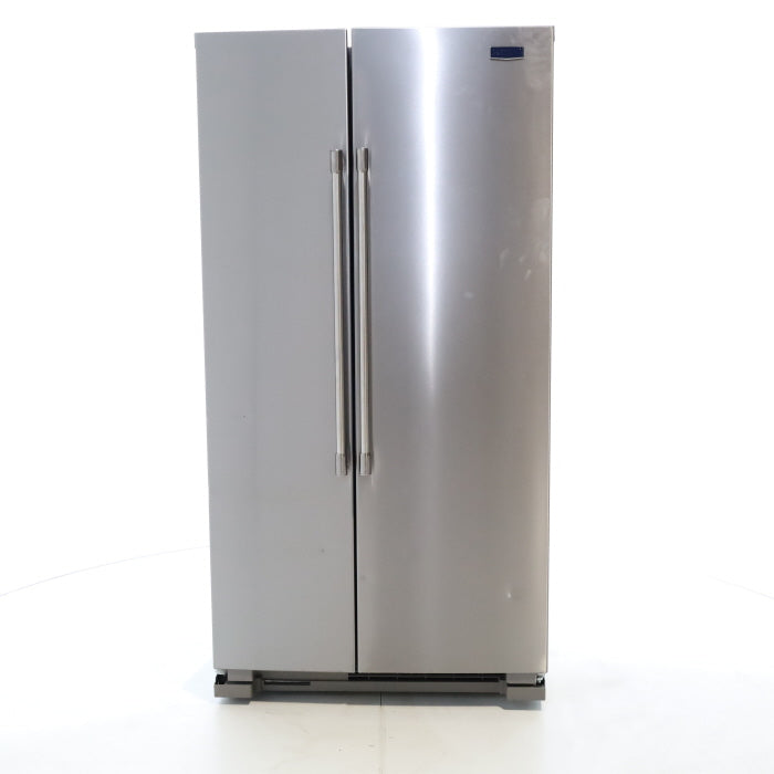 Pictures of Fingerprint Resistant Stainless Steel Maytag 24.9 cu. ft. Side by Side Refrigerator with Non-Dispense Layout - Scratch & Dent - Minor - Neu Appliance Outlet - Discount Appliance Outlet in Austin, Tx