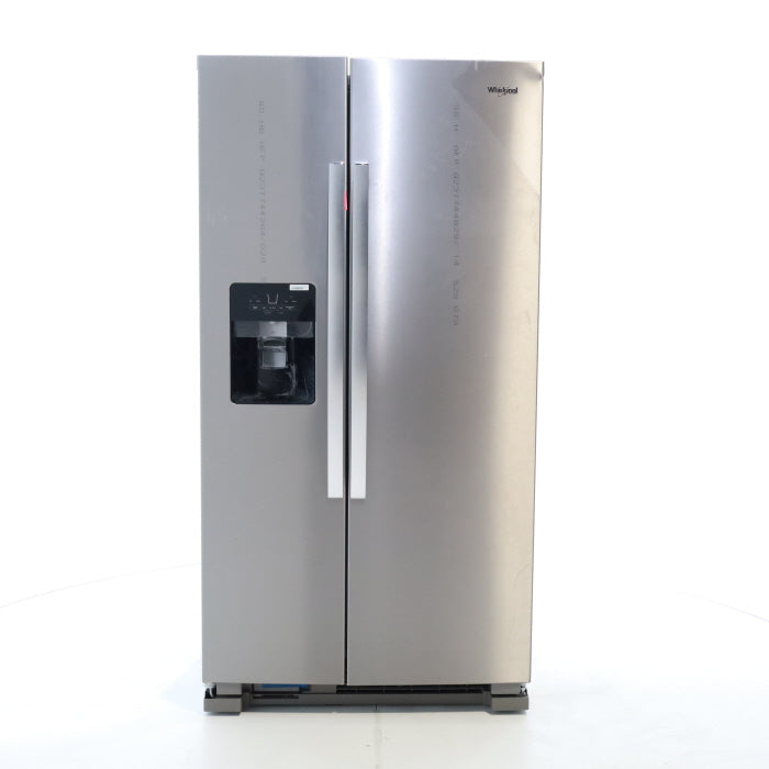 Fingerprint-Resistant Stainless Steel Whirlpool 24.5 cu. ft. Side by Side Refrigerator with In Door Ice and Water Dispenser - Open Box