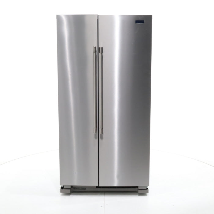 Pictures of Fingerprint Resistant Stainless Steel Maytag 24.9 cu. ft. Side by Side Refrigerator with Non-Dispense Layout - Scratch & Dent - Minor - Neu Appliance Outlet - Discount Appliance Outlet in Austin, Tx