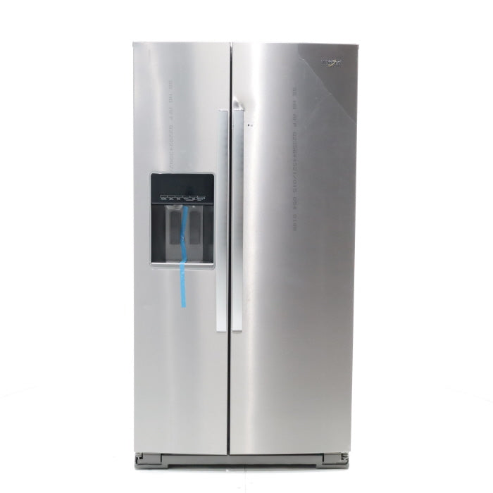 Pictures of Fingerprint-Resistant Stainless Steel Whirlpool 28.49 cu. ft. Side by Side Refrigerator with In Door Ice and Water Dispenser - Scratch & Dent - Moderate - Neu Appliance Outlet - Discount Appliance Outlet in Austin, Tx