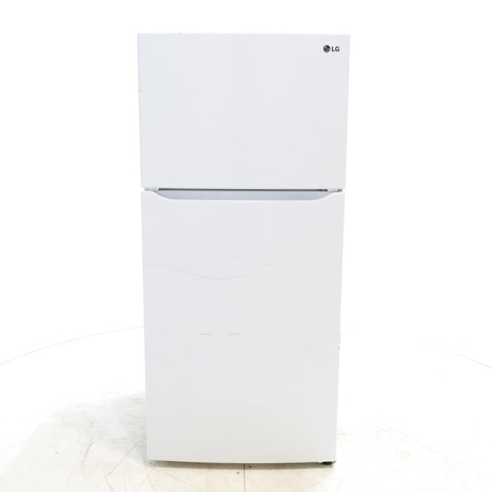 Pictures of 30" Wide Smooth White ENERGY STAR LG 20.2 cu. ft. Top Freezer Refrigerator with Reversible Doors - Scratch & Dent - Major - Neu Appliance Outlet - Discount Appliance Outlet in Austin, Tx