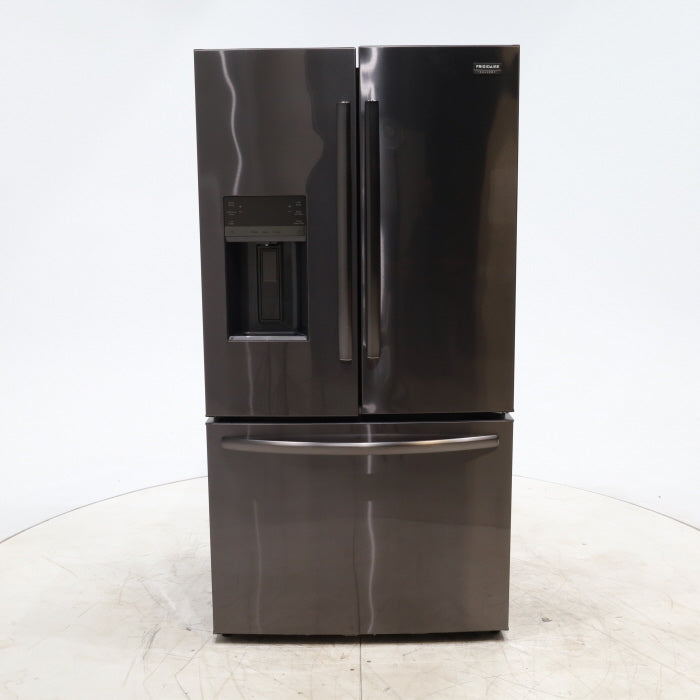 Pictures of Counter Depth Black Stainless Steel ENERGY STAR Frigidaire Gallery 22.6 cu. ft. 3 Door French Door Refrigerator with Exterior Ice and Water Dispenser - Scratch & Dent - Minor - Neu Appliance Outlet - Discount Appliance Outlet in Austin, Tx