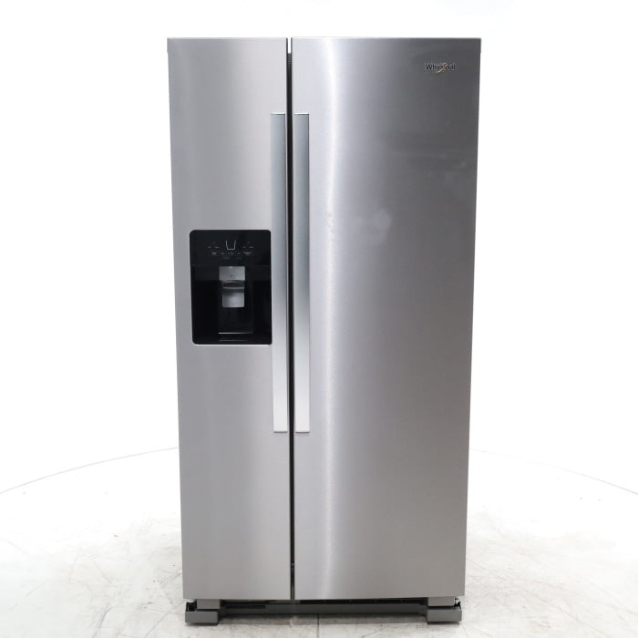 Pictures of 33 in. Wide Fingerprint-Resistant Stainless Steel Whirlpool 21.4 cu. ft. Side by Side Refrigerator with In Door Ice and Water Dispenser - Scratch & Dent - Minor - Neu Appliance Outlet - Discount Appliance Outlet in Austin, Tx