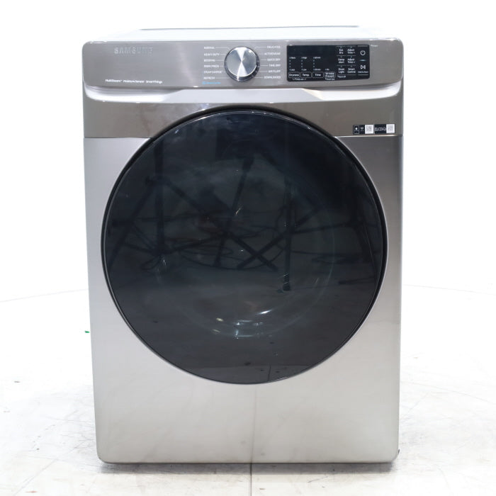 Pictures of Platinum Samsung 7.5 cu. ft. Front Load Electric Dryer with Steam- Scratch & Dent - Minor - Neu Appliance Outlet - Discount Appliance Outlet in Austin, Tx
