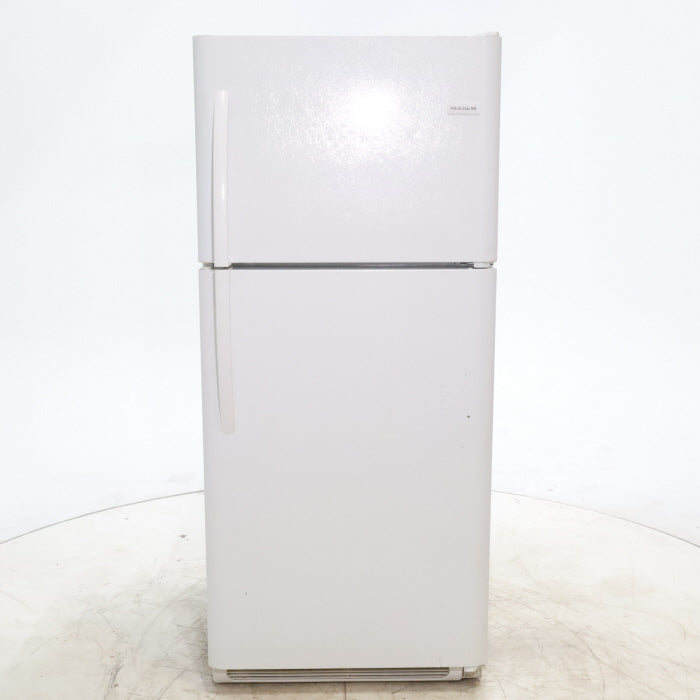 Pictures of 30 in. Wide White Frigidaire 20.4 cu. ft. Top Freezer Refrigerator with Reversible Doors - Certified Refurbished - Neu Appliance Outlet - Discount Appliance Outlet in Austin, Tx