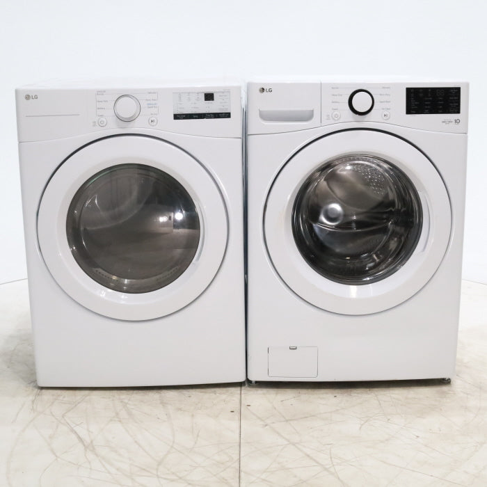 Pictures of ENERGY STAR LG 4.5 cu. ft. Front Load Washer with LG 6Motion Technology and ENERGY STAR LG 7.4 cu. ft. Electric Vented Dryer with Sensor Dry and SmartThinQ Technology - Open Box - Neu Appliance Outlet - Discount Appliance Outlet in Austin, Tx