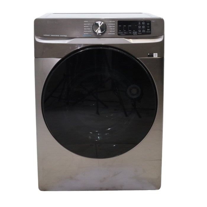Pictures of Platinum Samsung 7.5 cu. ft. Front Load Electric Dryer with Steam- Scratch & Dent - Minor - Neu Appliance Outlet - Discount Appliance Outlet in Austin, Tx