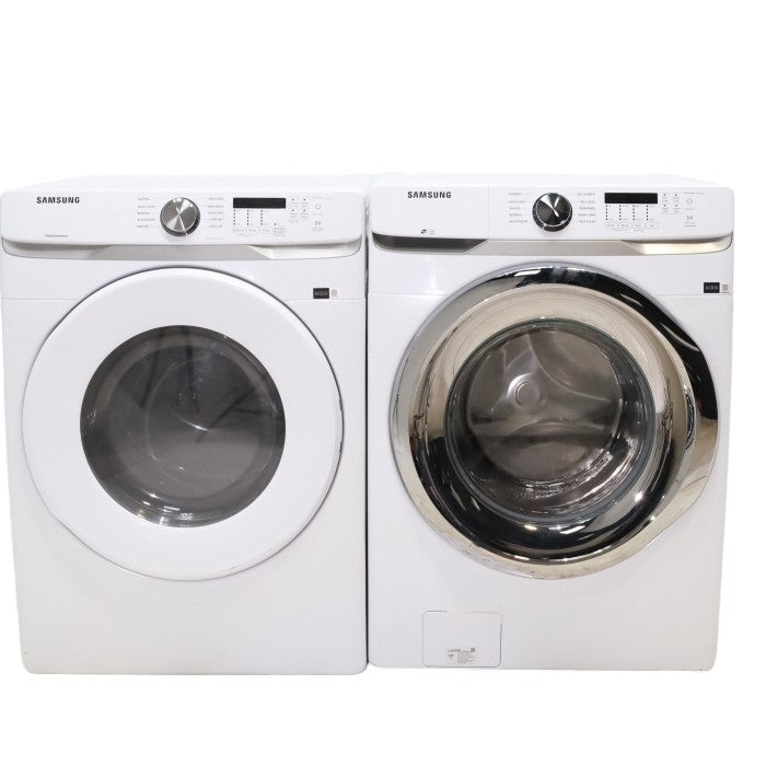 Pictures of ENERGY STAR Samsung 4.5 cu. ft. Front Load Washer with Vibration Reduction and Samsung 7.5 cu. ft. Front Load Electric Dryer with Sensor Dry and Interior Drum Light- Scratch & Dent - Minor - Neu Appliance Outlet - Discount Appliance Outlet in Austin, Tx