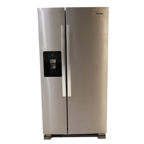 Pictures of 33 in. Wide Fingerprint-Resistant Stainless Steel Whirlpool 21.4 cu. ft. Side by Side Refrigerator with In Door Ice and Water Dispenser - Scratch & Dent - Moderate - Neu Appliance Outlet - Discount Appliance Outlet in Austin, Tx