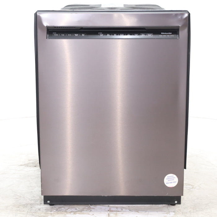 Pictures of 24 in. KitchenAid PrintShield ENERGY STAR Black Stainless Steel with PrintShield™ Finish Built-In Front Control Tall Tub 39 dBA Dishwasher with Stainless Steel Tub - Scratch & Dent - Minor - Neu Appliance Outlet - Discount Appliance Outlet in Austin, Tx