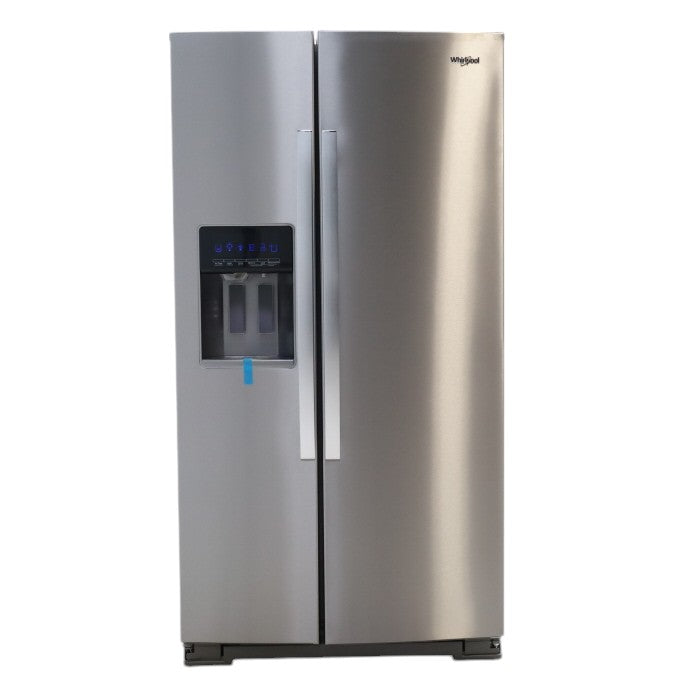 Pictures of Fingerprint-Resistant Stainless Steel Whirlpool 28.49 cu. ft. Side by Side Refrigerator with In Door Ice and Water Dispenser - Scratch & Dent - Minor - Neu Appliance Outlet - Discount Appliance Outlet in Austin, Tx