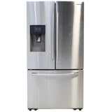 Stainless Steel ENERGY STAR Samsung 24.6 cu. ft. 3 Door French Door Refrigerator with External Water and Ice Dispenser - Certified Refurbished