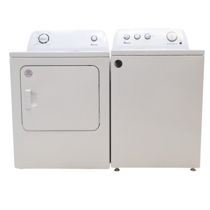 Pictures of Amana 3.8 cu. ft. Top Load Washing Machine with Deep Water Wash Option and Amana 6.5 cu. ft. Electric Dryer with Automatic Cycles - Scratch & Dent - Minor - Neu Appliance Outlet - Discount Appliance Outlet in Austin, Tx