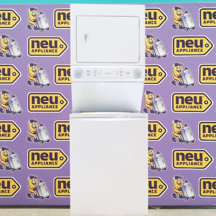 Pictures of Frigidaire Stacked Laundry Center with 3.9 cu ft Capacity Washer and 5.6 cu ft Electric Dryer with Maxfill Option FLCE7522AW - Scratch & Dent - Minor - Neu Appliance Outlet - Discount Appliance Outlet in Austin, Tx