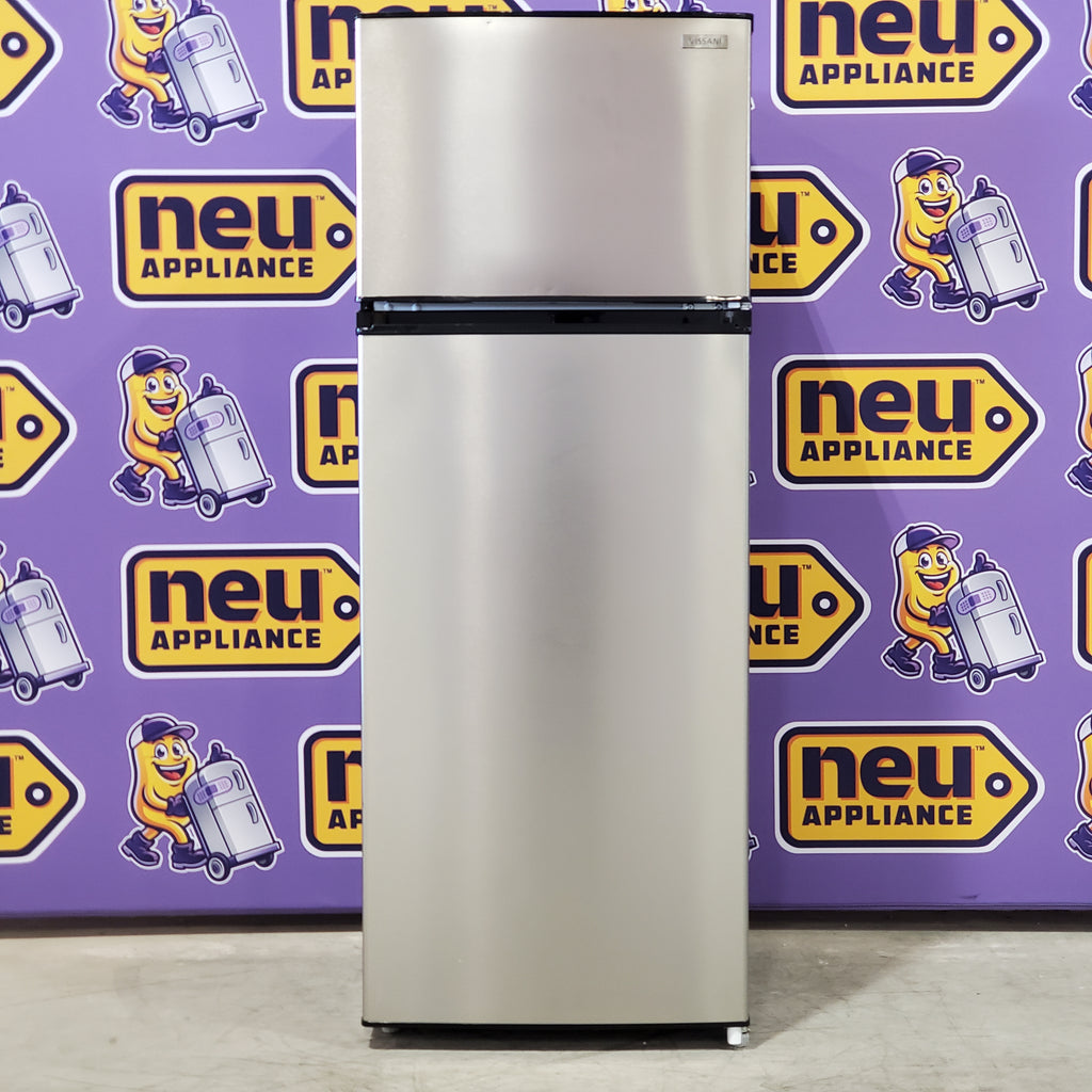 Pictures of Vissani 7.1 cu. ft. Top Freezer Refrigerator with Adjustable Shelf in Stainless Steel MDFF7SS - Scratch & Dent (Minor) - Neu Appliance Outlet - Discount Appliance Outlet in Austin, Tx