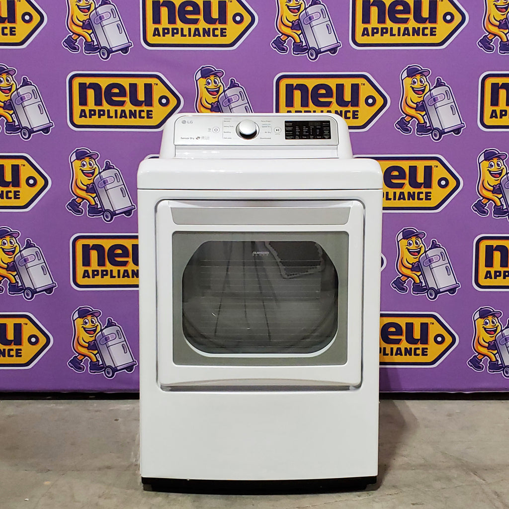 LG 7.3 cu. ft. Ultra Large Capacity Smart Wi-Fi Enabled Electric Dryer with Sensor Dry Technology DLE7300WE - Certified Refurbished