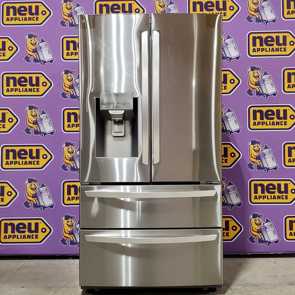 Pictures of LG 28 cu. ft. Standard-Depth 4-Door French Door with Double Freezer and Ice & Water Dispenser 3SD679 - LMXS28626S - Scratch & Dent (Minor) - Neu Appliance Outlet - Discount Appliance Outlet in Austin, Tx