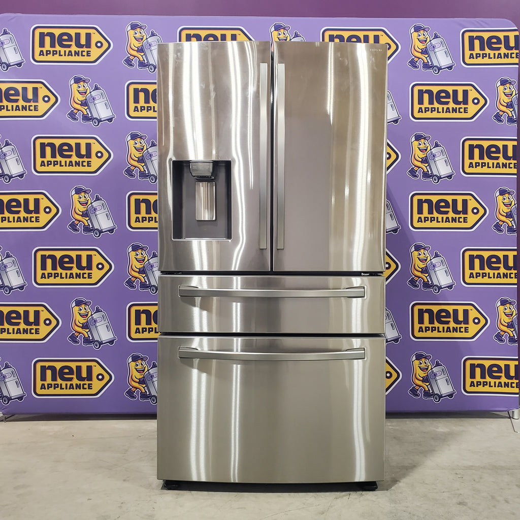 Pictures of Samsung 28-cu ft 4-Door Smart French Door Refrigerator with Ice Maker (Fingerprint Resistant Stainless Steel) ENERGY STAR-RF28R7201SR-Scratch and Dent (Minor) - Neu Appliance Outlet - Discount Appliance Outlet in Austin, Tx