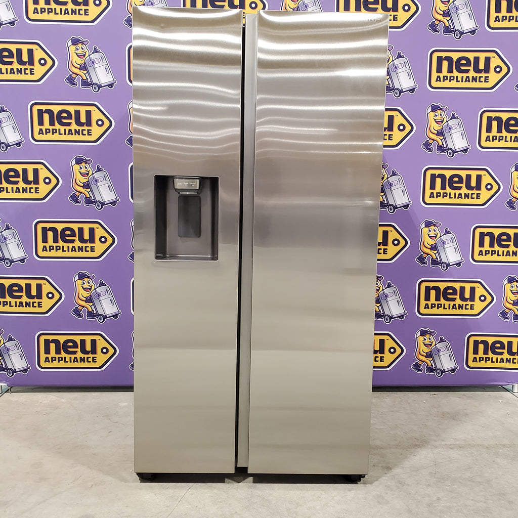 Pictures of Samsung Stainless Steel Large Capacity Side-by-Side 27.4 Cu. Ft. Refrigerator with Ice and Water Dispenser and LED Lighting RS27T5200SR - Scratch and Dent (Minor) - Neu Appliance Outlet - Discount Appliance Outlet in Austin, Tx