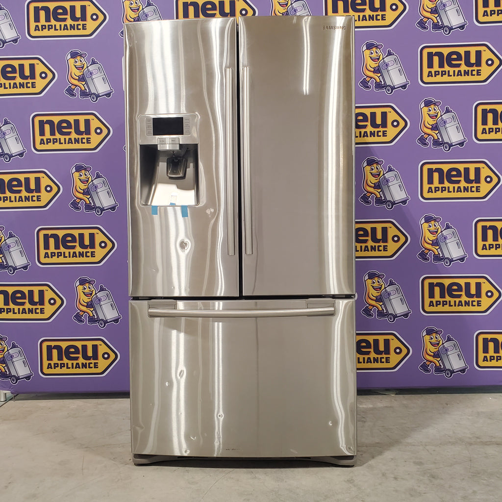 Pictures of Samsung Stainless Steel 23.9 cu ft Counter Depth French Door Refrigerator with Twin Cooling Plus and Cool Select Pantry RFG238AARS - Certified Refurbished - Neu Appliance Outlet - Discount Appliance Outlet in Austin, Tx