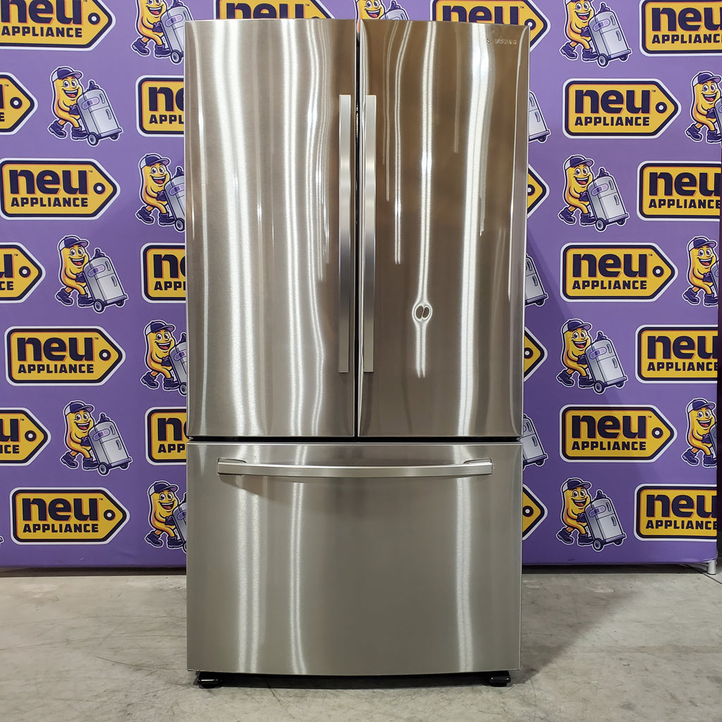 Pictures of Samsung 28 cu. ft. Large Capacity 3-Door French Door Refrigerator in Stainless Steel 4SD424 - RF28T5001SR - Scratch & Dent (Minor) - Neu Appliance Outlet - Discount Appliance Outlet in Austin, Tx