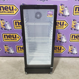 Euhomy 21.3 in. Single Zone 220-Cans Freestanding/Built-in Beverage Refrigerator Cooler in Black with LED Light, See-Thru Door 251312SD1026 - CDR002-6 - Scratch & Dent (Minor)