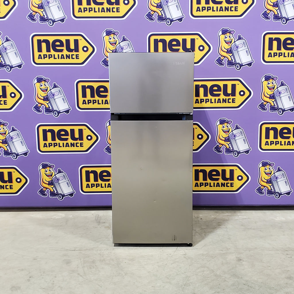 Pictures of Vissani 4.5 cu. ft. 2-Door Mini Refrigerator with Freezer in Platinum Steel HVDR45PS - Scratch & Dent (Minor) - Neu Appliance Outlet - Discount Appliance Outlet in Austin, Tx