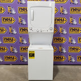 GE 24 in. Spacemaker 2.3 cu. ft. Washer and 4.4 cu. ft. Gas Laundry Center with Stainless Steel Wash Basket GUD24GSSMWW - Scratch & Dent (Minor)