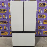 Samsung Counter-Depth Beverage Center 24.0 cu ft 3-Door Smart Compatible French Door Refrigerator with Dual Ice Maker with Water Dispenser and Door within Door ENERGY STAR Certified in White Glass RF24BB660012 - Scratch & Dent (Minor)