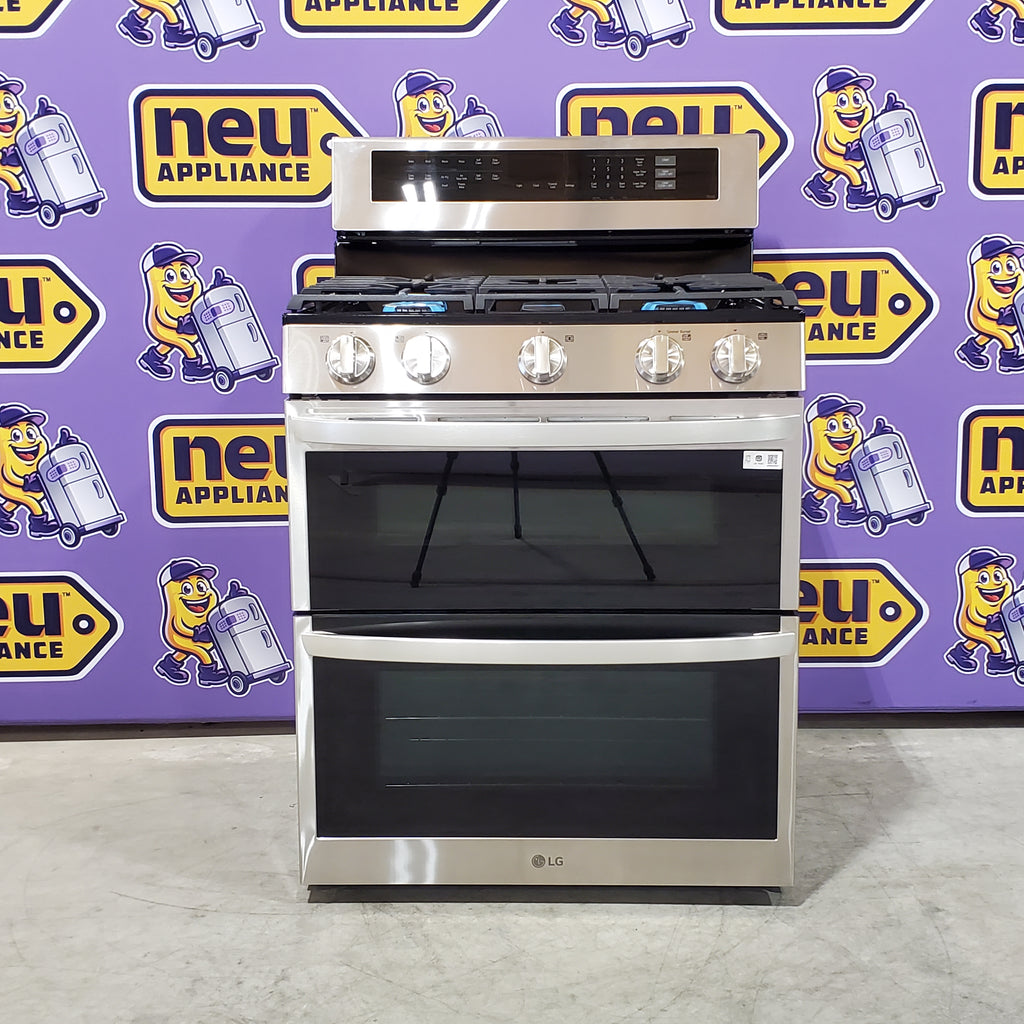 Pictures of LG 6.9 cu. ft. Smart Gas Double Oven Freestanding Range with ProBake Convection®, Air Fry & Air Sous Vide LDGL6924S - Scratch & Dent (Minor) - Neu Appliance Outlet - Discount Appliance Outlet in Austin, Tx