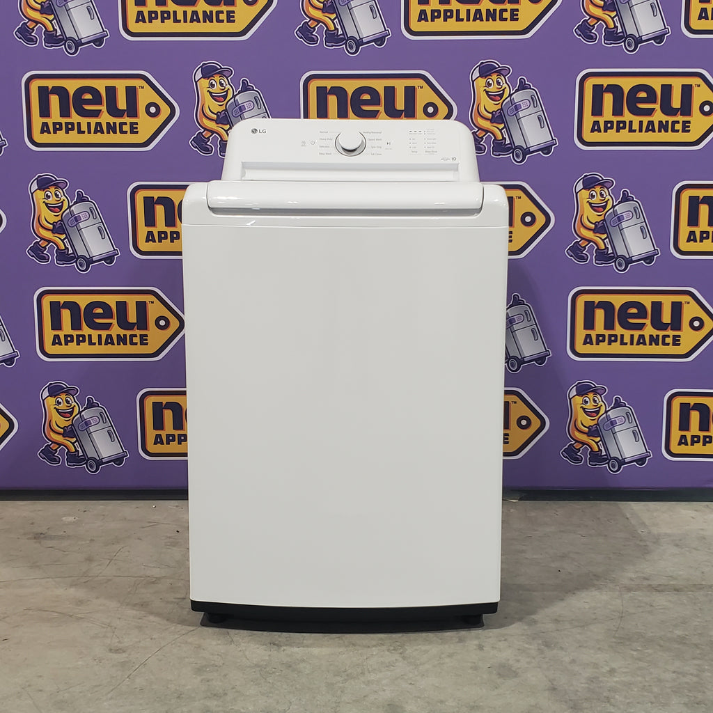 Pictures of ENERGY STAR LG 4.1 cu. ft. Top Load Washing Machine with 4-Way Agitator WT6105CW and ENERGY STAR LG 7.3 cu. ft. Electric Dryer with Smart Diagnosis DLE6100W - Open Box - Neu Appliance Outlet - Discount Appliance Outlet in Austin, Tx