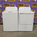 Hotpoint® 4.0 cu. ft. Capacity Washer with Cold Plus and Water Level Control HTW265ASWWW - Scratch & Dent (Minor) and Hotpoint® 6.2 cu. ft. vented Electric Dryer with Auto Dry 16140 - HTX26EASWWW - Scratch & Dent (Minor)