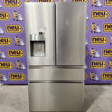 Hisense PureFlat 25.6-cu ft 4-Door Smart French Door ENERGY STAR Refrigerator in Stainless Steel with Ice Maker, Water and Ice Dispenser 6SD131 - HRM260N6TSE - Scratch & Dent (Minor)