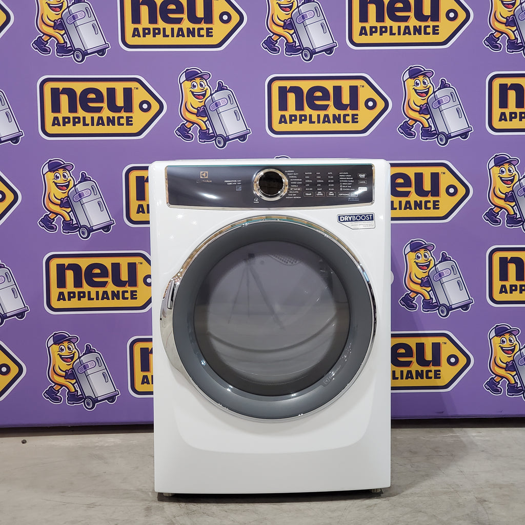 Pictures of Electrolux 4.5 Cu. Ft. Front Load Perfect Steam™ Washer with LuxCare® Plus Wash and SmartBoost® ELFW7626BW - Scratch & Dent (Minor) Electrolux 8.0 Cu. Ft. 500 Series Electric Dryer ELFE7537AW - Scratch & Dent (Minor) - Neu Appliance Outlet - Discount Appliance Outlet in Austin, Tx