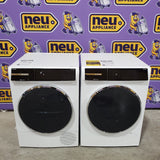 Bosch 500 Series 24 in. 2.4 cu. ft. Stackable Front Load Compact Washer in White WGB24600UC - Open Box and Bosch 500 Series 4-cu ft Stackable Ventless Electric Dryer with Steam Cycle in White WQB245B0UC - Scratch & Dent (Moderate)