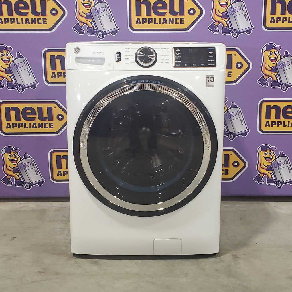 GE ENERGY STAR 4.8 cu. ft. Capacity Smart Front Load Washer with UltraFresh Vent System with OdorBlock GFW550SSN5WW - Open Box and GE ENERGY STAR 7.8 cu. ft. Capacity Smart Front Load Electric Dryer with Sanitize Cycle 15027 - GFD55ESSNWW - New in Box